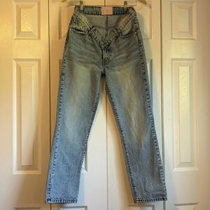 Revice Denim Viper Up All Night Jeans 26 Light Wash Blue V Cut Waist Y2K Retro